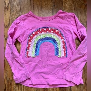 Mini Boden Pink Rainbow Shirt, Size 4-5Y